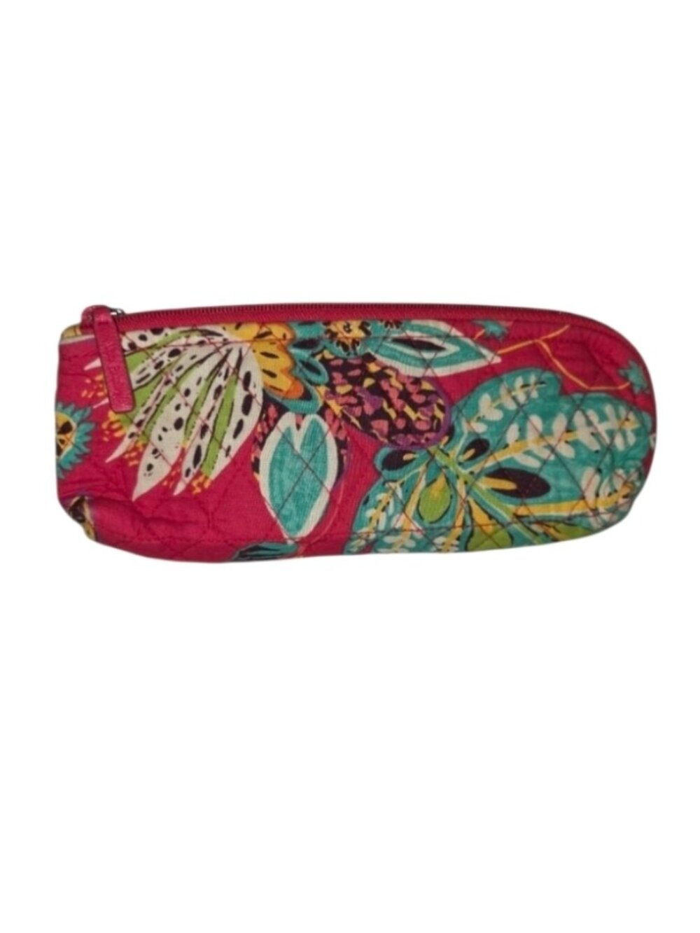 Vera Bradley Zip Pouch Makeup Organizer Pencil Case Travel Accessory Rumba
